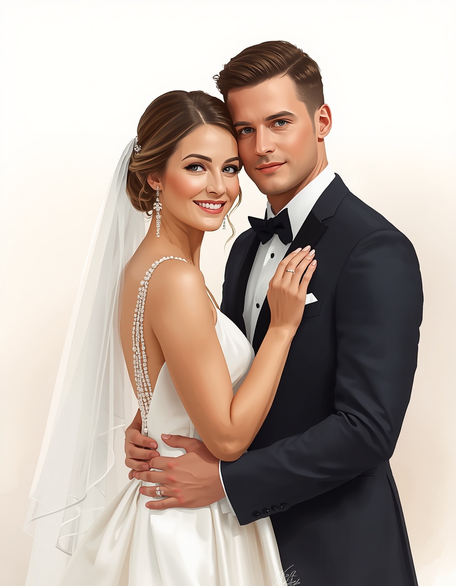 Personalized wedding portrait