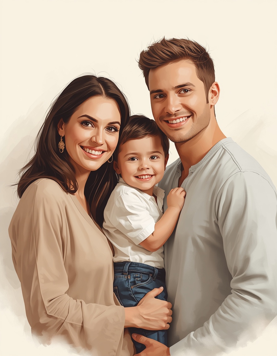 Personalized family portrait